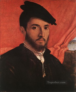 lorenzo loto Painting - Retrato de un joven 1526 Renacimiento Lorenzo Lotto
